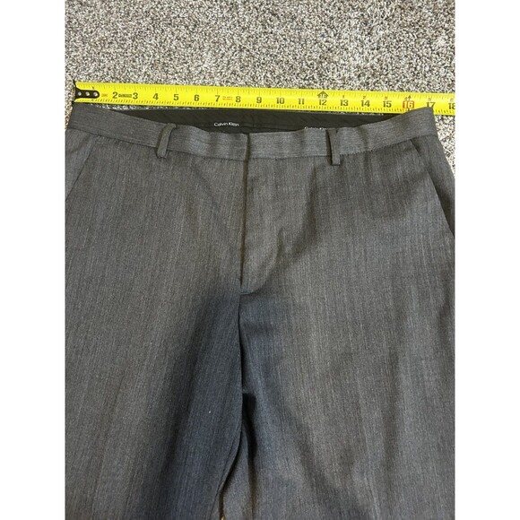 Calvin Klein Men's Dark Gray Pants 33x32 60% Wool 40% Polyester - Picture 3 of 8